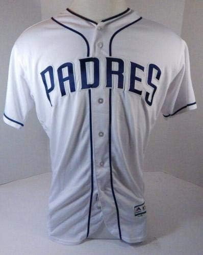 2017 San Diego Padres Cory Mazzoni 60 Oyun Kullanılmış Beyaz Forma SDP1160 - Oyun Kullanılmış MLB Formaları