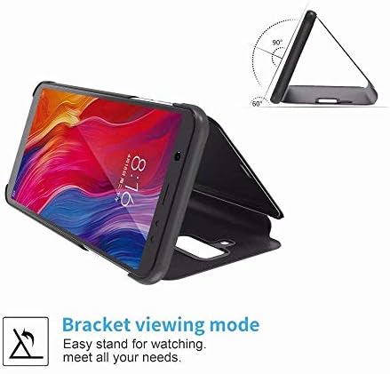 CCSamll Ayna Kılıf için Oppo A16/A54 4G/A54S Kickstand ile, lüks Clear View Akıllı Ekran Flip Case Ultra İnce ile