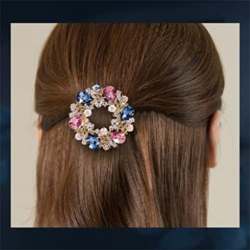 WİONC Şapkalar Kadın saç tokası Geri Kafa Üst Klip Tek Kelime Klip saç aksesuarları Peri Kafa Çiçek Takı (Renk : A,