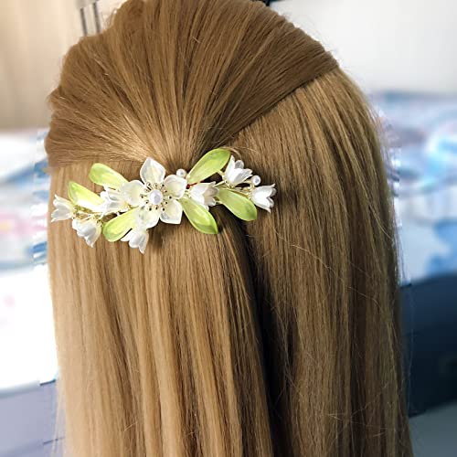 LİNAYOHA 1 Pcs Gelin Düğün saç vine Çiçeği Çiçek Bellflower Saç Klipler Kadınlar için Kız vadi zambağı Saç Pins At