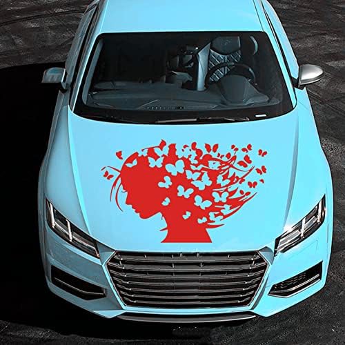 oAutoSjy Kelebek Kız Grafik Araba çıkartma Yaratıcı Araba Oto Vücut Sticker Hood Tampon Cam Dekorasyon Araba Pencere