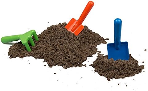 Bag O ' Dirt-Gömme ve Kazma Eğlencesi için Benzersiz Oyun Kiri. Tırmık, yuvarlak kürek ve kare kürek içerir.