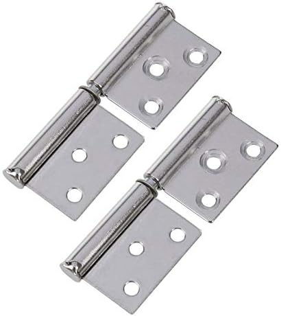 KDKD 2 adet Pratik Gümüş Ton Paslanmaz Çelik Pencere Bayrağı kapı menteşesi s 6.1 cm kapı menteşesi
