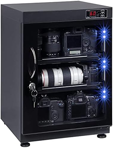T. A. P 68L LED dijital ekran Elektronik Otomatik Kuru mutfak dolabı Depolama Lens Kamera Ekipmanları Depolama