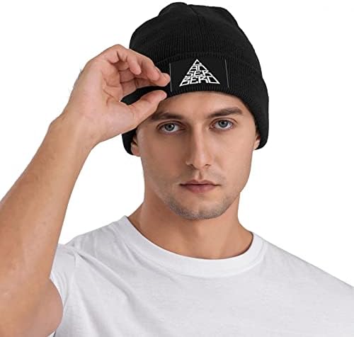 Canserbero Logo Örgü Şapka Kış Yaz Sıcak Kafatası Kap Bayan ve Erkek Bere Şapka Siyah