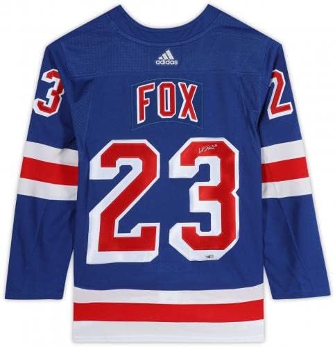 Adam Fox New York Rangers İmzalı Mavi Adidas Otantik Forma-İmzalı NHL Formaları