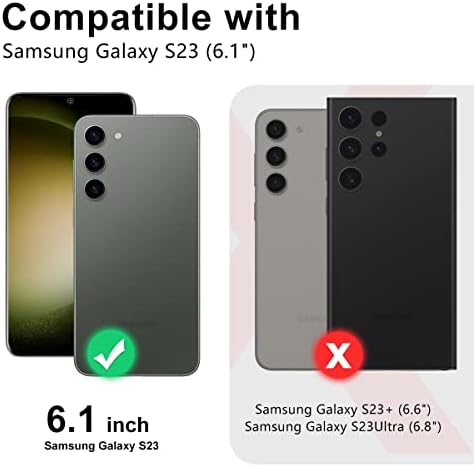 Samsung Galaxy S23 Kılıf ile uyumlu Lamcase, 2 Ekran Koruyucu + 2 Kamera Lens Koruyucu ile kristal Bling Sparkly Parlak