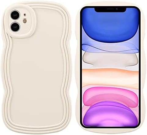 Iphone 12 için XIZYO Kılıf 6.1 İnç Kıvırcık Dalga Çerçeve Telefon Kılıfı Sevimli Tasarım Renk Estetik Telefon Kılıfı