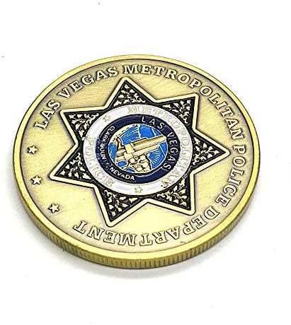 Amerika Birleşik Devletleri Las Vegas Metropolitan Polis Departmanı Hatıra Bronz Kaplama Sikke Desen Mücadelesi Coin