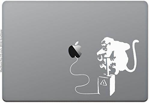 Tür Mağaza MacBook Pro 13/15 /12 MacBook çıkartması Banksy Maymun Bomba 15 Siyah M781-15-B