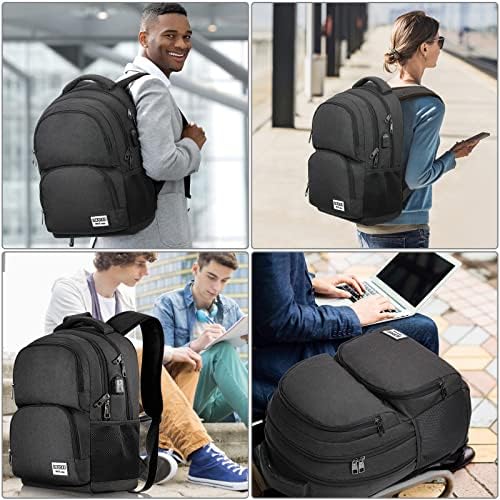 Seyahat Laptop Sırt Çantası, Gençler için okul Sırt Çantaları, USB Şarj Portu ile Bilgisayar Çantası 15.6 İnç Dizüstü