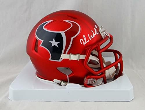 Deshaun Watson İmzalı Houston Texans Blaze Mini Kask-JSA W Auth * Beyaz İmzalı NFL Mini Kask