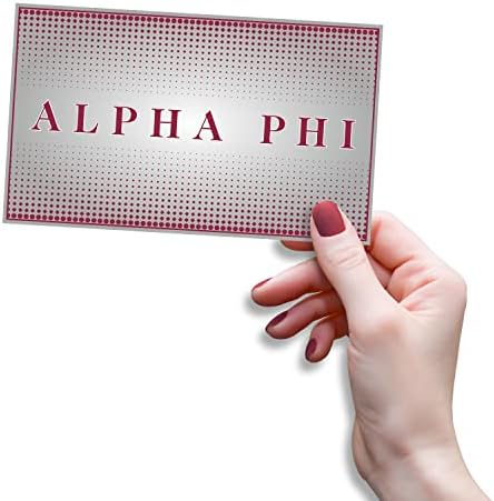 Alpha Phi Sorority Lisanslı Çıkartma 3x5 inç Dizüstü Bilgisayar Dekoru (Alpha Phi 4)