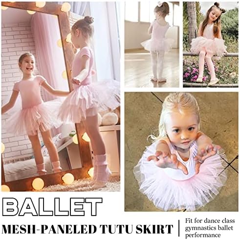 tanzdunsje Bale Mayoları Yürümeye Başlayan Kızlar için Pamuk Kısa Kollu Bale Tutu Etek Balerin Kostüm Tutu Elbiseler