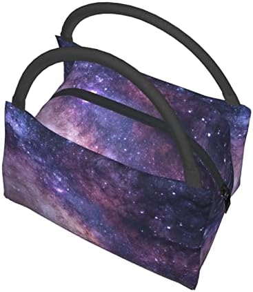 Evealyn Evren Samanyolu Galaxy baskılı öğle yemeği çantası Öğle yemeği kutusu taşınabilir çok fonksiyonlu ısı yalıtım
