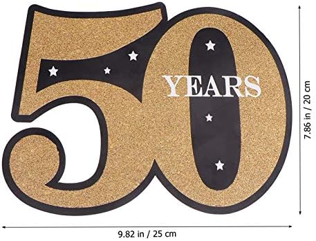 VALİCLUD Siyah Dekor Siyah Dekor 1 Takım 50th Doğum Günü Duvar İşareti Glitter Doğum Günü Partisi Duvar Çıkartması