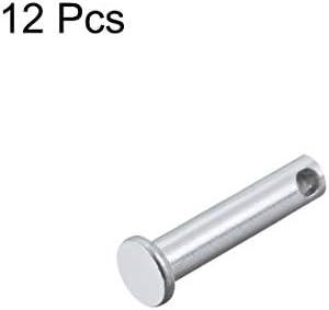 uxcell Tek Delik Clevis Pimleri - 5mm X 20mm Düz Kafa Çinko Kaplama Katı Çelik Bağlantı Menteşe Pimi 12 Adet