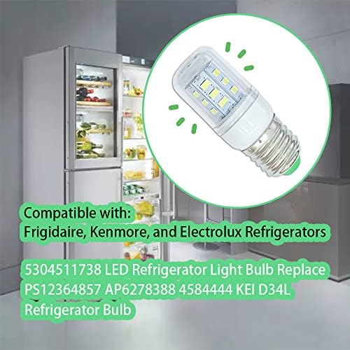 Arbutin 5304511738 Buzdolabı için LED ampul 3.5 W beyaz ışık E27 Yedek LED ampul Frigidaire, Kenmore ve Electrolux