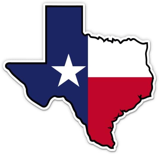 Teksas Eyalet Bayrağı Çıkartmaları - 2 Paket 3 Çıkartma-Araba, Telefon, Su Şişesi, Dizüstü Bilgisayar için Su Geçirmez