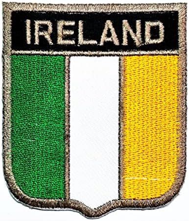 Kleenplus 2. 6X2.3 İNÇ. İrlanda Bayrağı Yama Taktik Askeri Bayrak Aplikler Yamalar Dünya Ülke Bayrağı İşlemeli Kostüm