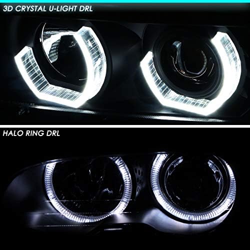[Halojen Modeli] LED Dönüş Sinyali ve alet Setleri ile 3D Kristal Halo Projektör Far Lambaları BMW 5 Serisi E39 M5
