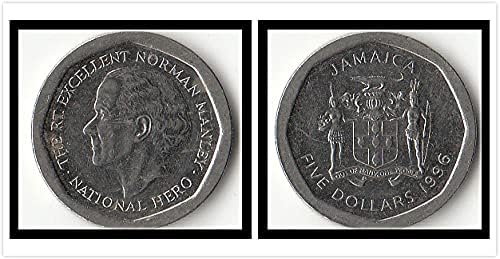 Jamaika 5 Yuan Sikke Yıl Rastgele Yabancı Para banknot Koleksiyonu