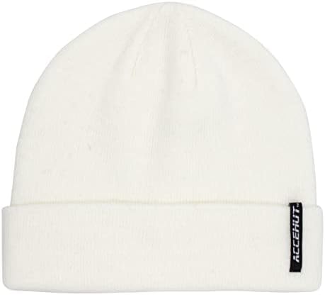 ACCEHUT Bere Şapka Kadınlar Erkekler için, Günlük Kış Örgü Kafatası Kap Kaflı Kayak Şapkaları 1 Veya 2 Paket