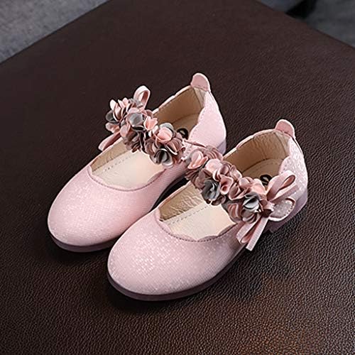 Toddler Çiçek Kız Ayakkabı Kaymaz Yumuşak Mary Jane Ayakkabı Prenses çiçekli ayakkabı Dans Ayakkabıları için Parti