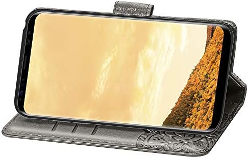Asdsinfor Galaxy S8 Artı Kılıf Tam Şık Gelişmiş Kabartma Cüzdan Kılıf Kredi Kartları Yuvası Standı ile PU Deri Darbeye