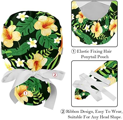 Nıaocpwy Meyve Çiçekler Desen Çalışma Kap Düğmeleri ile Uzun Saç Elastik kurdele Geri Şapka Kadınlar için