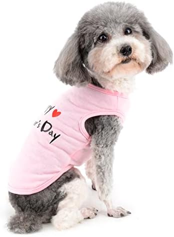 Ranphy Köpek Gömlek Giysileri Mutlu anneler Günü ile Mutlu babalar Günü Mektuplar Baskı Küçük Köpek için Erkek Kız