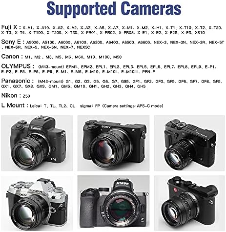 TTArtısan 50mm F1. 2 APS-C Büyük Diyafram manuel odak lensi Leica L Dağı Kamera Gibi Leica T、TL、SL、CL、TL2