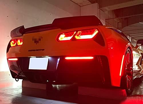 ıJDMTOY Füme Lens Tam LED Şerit Ön ve Arka Yan İşaretleyici İşık Kiti ile Uyumlu 2014-19 Chevy C7 Corvette, Powered