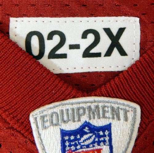 2002 San Francisco 49ers 38 Oyunu Yayınlandı Kırmızı Antrenman Forması 944-İmzasız NFL Oyunu Kullanılmış Formalar