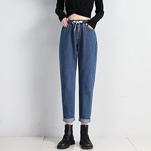 Moda Jean Ceket Kadın kadın Vintage Flare Kot Pantolon Çan Alt Yüksek Belli Gömme Hafif Tahrip