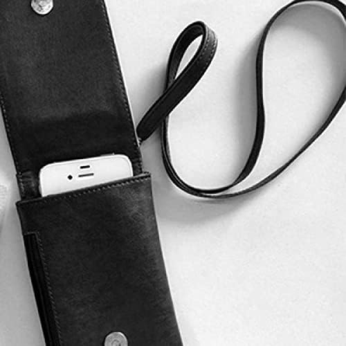 Mutlu mas Kar Tanesi İllüstrasyon Telefon Cüzdan çanta Asılı Cep Kılıfı Siyah Cep