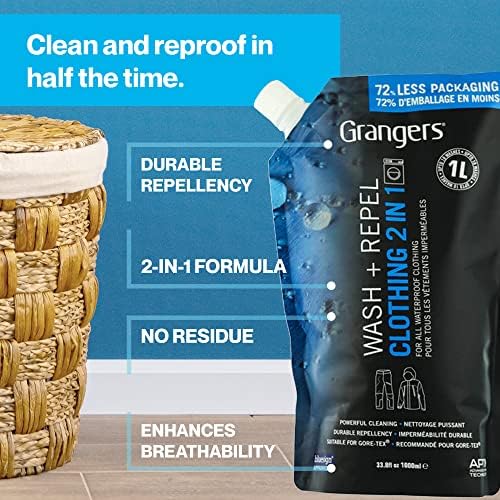 Grangers Wash + Repel Clothing 2'si 1 arada - Bir Yıkama Döngüsünde Temizler ve Su Geçirmezlik Sağlar