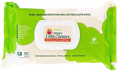 Happy Little Camper Doğal Çocuk Bezi, Beden 5 (+27 lbs)-Aloe'li, Ultra Emici, Hipoalerjenik ve Hassas Ciltler için