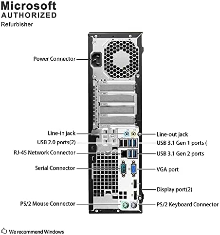 HP EliteDesk 705 G3 SFF Business Masaüstü Bilgisayar, AMD Quad A10 PRO-8770 3,8 GHz'e kadar, 8G DDR4, 2T, WiFi, BT
