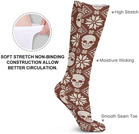 Çapraz Dikiş Kafatası Desen spor çorapları Sıcak Tüp Çorap Yüksek Çorap Kadın Erkek Koşu Rahat Parti