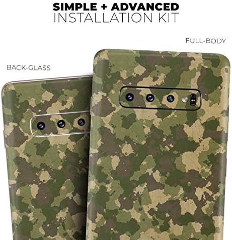 Tasarım Skinz Askeri Kamuflaj V2 Vinil Çıkartması Wrap Kapak ile Uyumlu Samsung Galaxy S10 Artı (Ekran Trim ve Arka