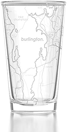 Iyi Kazınmış Philadelphia Pennsylvania Haritası Pint Cam Kazınmış bira bardağı Hediye (16 oz, Açık) şehir Haritası