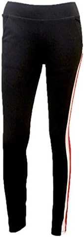 Jiamei Bayan Bayanlar Akıllı Rahat Spor Parça Pantolon Yıldız Jegging Kırmızı Beyaz Şeritler