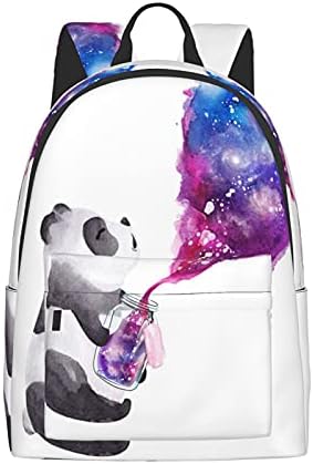 FeHuew 16 inç sırt çantası Panda Şişe Galaxy Laptop Sırt Çantası Tam Baskı Okul Sırt Çantası omuzdan askili çanta