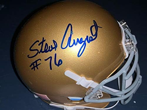 Steve August Tulsa Golden Hurricanes İmzalı Riddell Mini Kask - İmzalı NFL Mini Kasklar