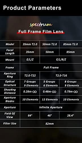 7 zanaatkarlar 50mm T2. 0 Tam Çerçeve Büyük Diyafram Sinema Sinematik Profesyonel Film nikon için lens Z Dağı Kamera