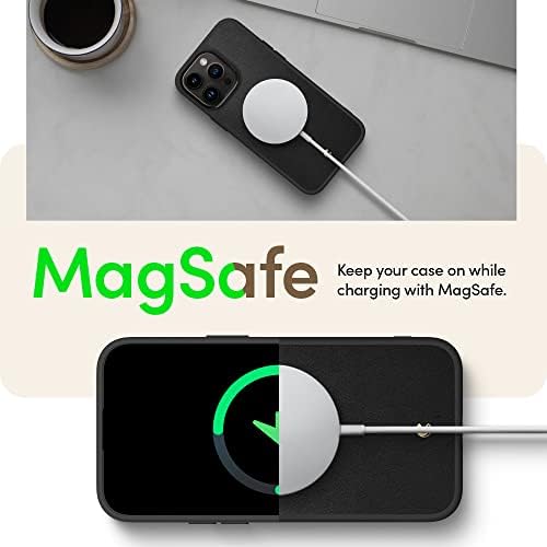 CYRİLL Kajuk Mag iPhone 14 Pro Max (Siyah) ve Kajuk Mag Cüzdan Deri Magsafe Cüzdan (Krem) Paketi