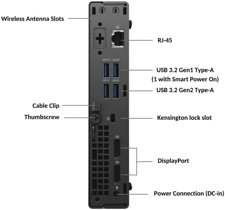 Dell OptiPlex 7080 Mikro Form Faktörü Mini İş Masaüstü, Intel Core i5-10500T İşlemci, 32 GB RAM, 2 TB PCIe SSD, DisplayPort,