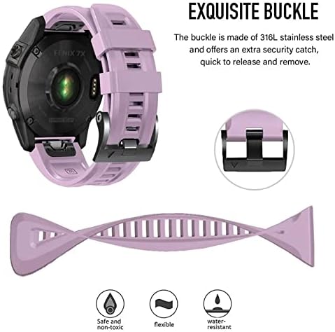 EKSİL 26 22MM Silikon Hızlı Bırakma Watchband Kayışı Garmin Fenix 7X7 6 6X Pro 5X5 Artı 3HR Smartwatch Kolaylık Bileklik