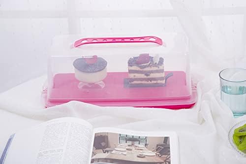 UXZDX Plastik Şeffaf Kek Kutusu Dikdörtgen Tost Cupcake Tatlı Konteyner Vaka El Maffin Kek Ekmek Saklama Kutuları